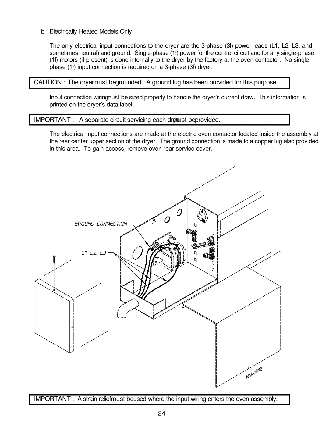 American Dryer Corp ML-55HS installation manual 