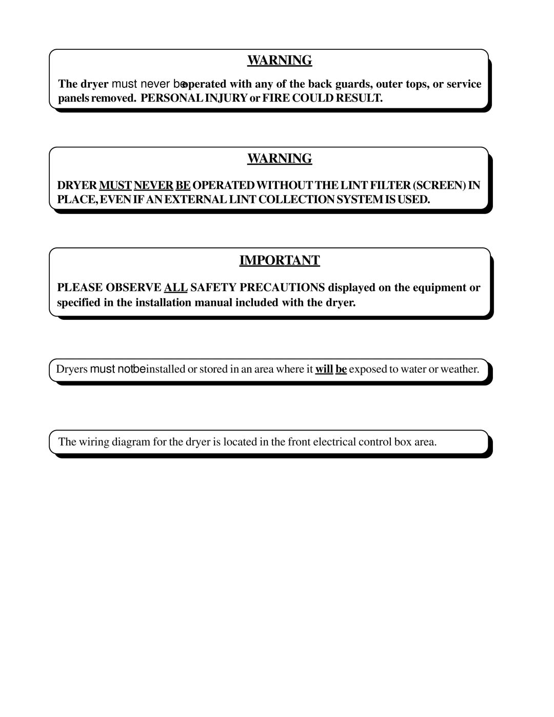 American Dryer Corp ML-55HS installation manual 