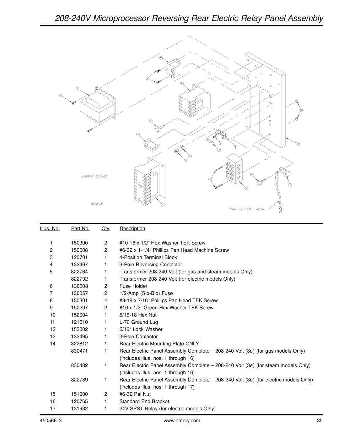 American Dryer Corp ML-758 manual 