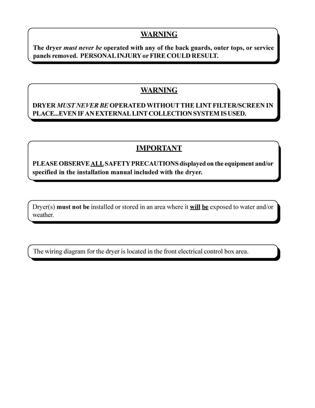 American Dryer Corp ML-75DIII installation manual 