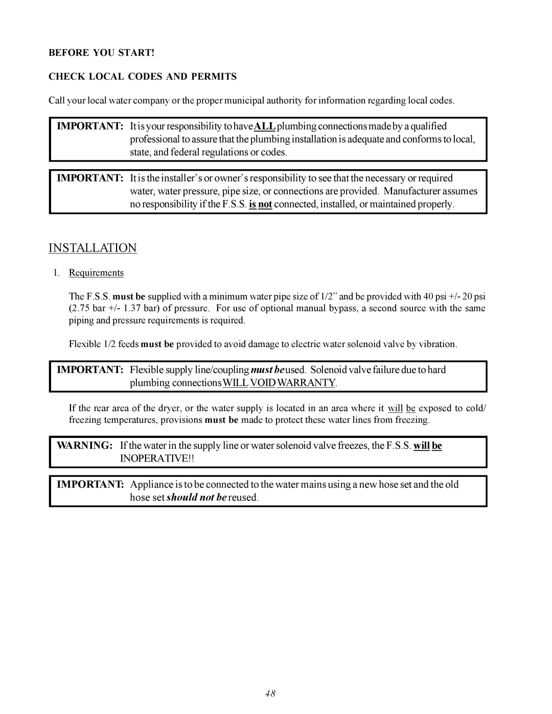 American Dryer Corp ML-75V installation manual Installation, Before YOU Start Check Local Codes and Permits 