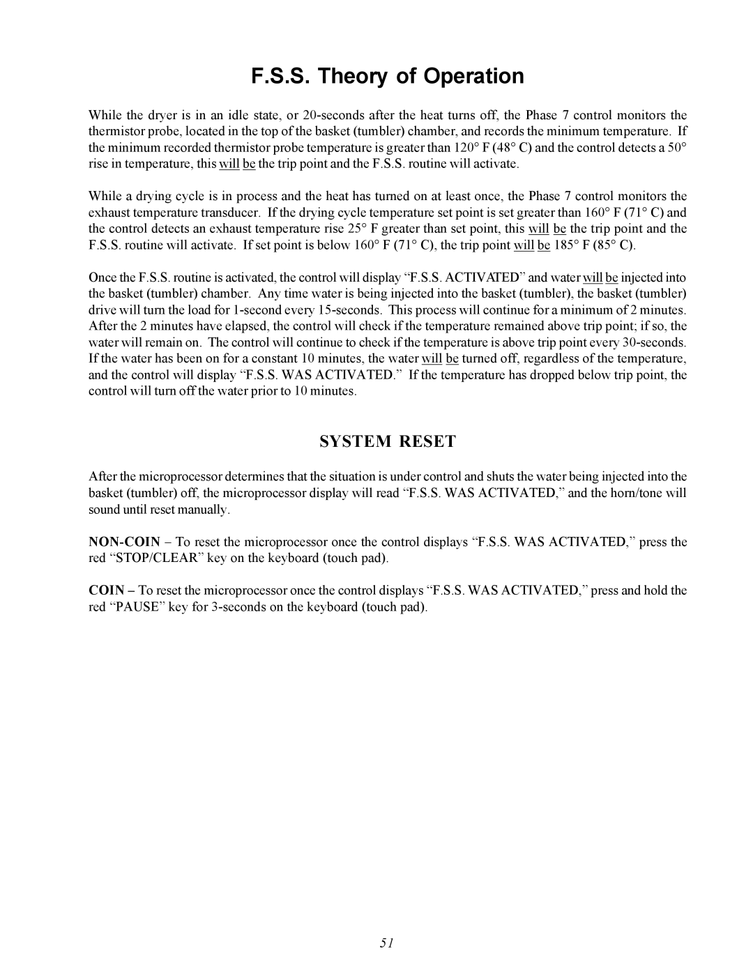 American Dryer Corp ML-75V installation manual S. Theory of Operation 