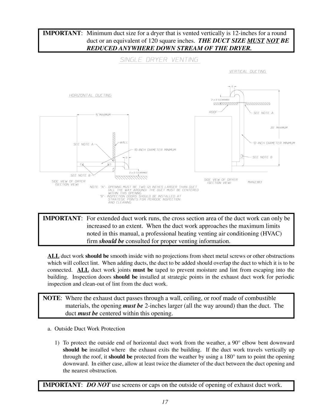 American Dryer Corp ML-78 installation manual Reduced Anywhere Down Stream of the Dryer 