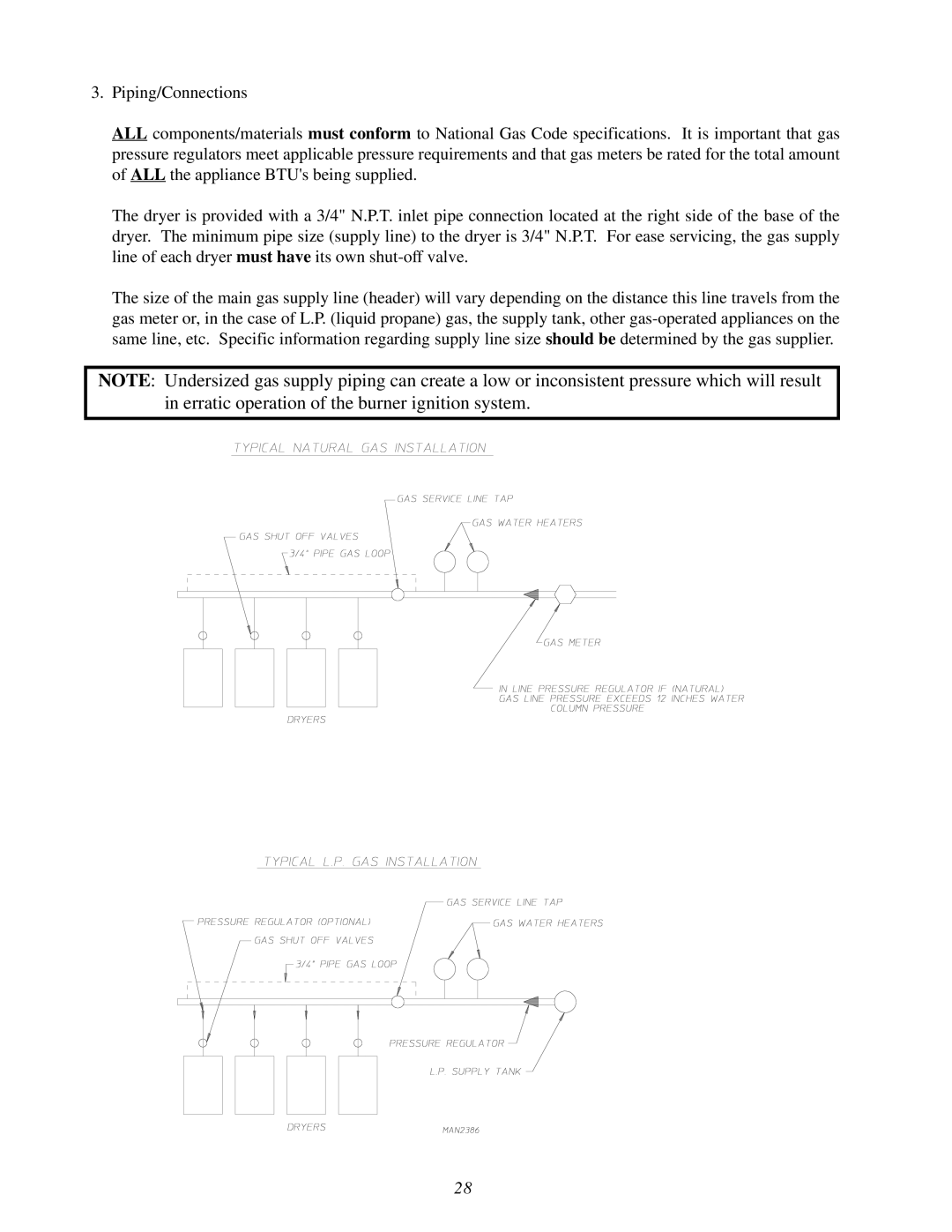 American Dryer Corp ML-78 installation manual 