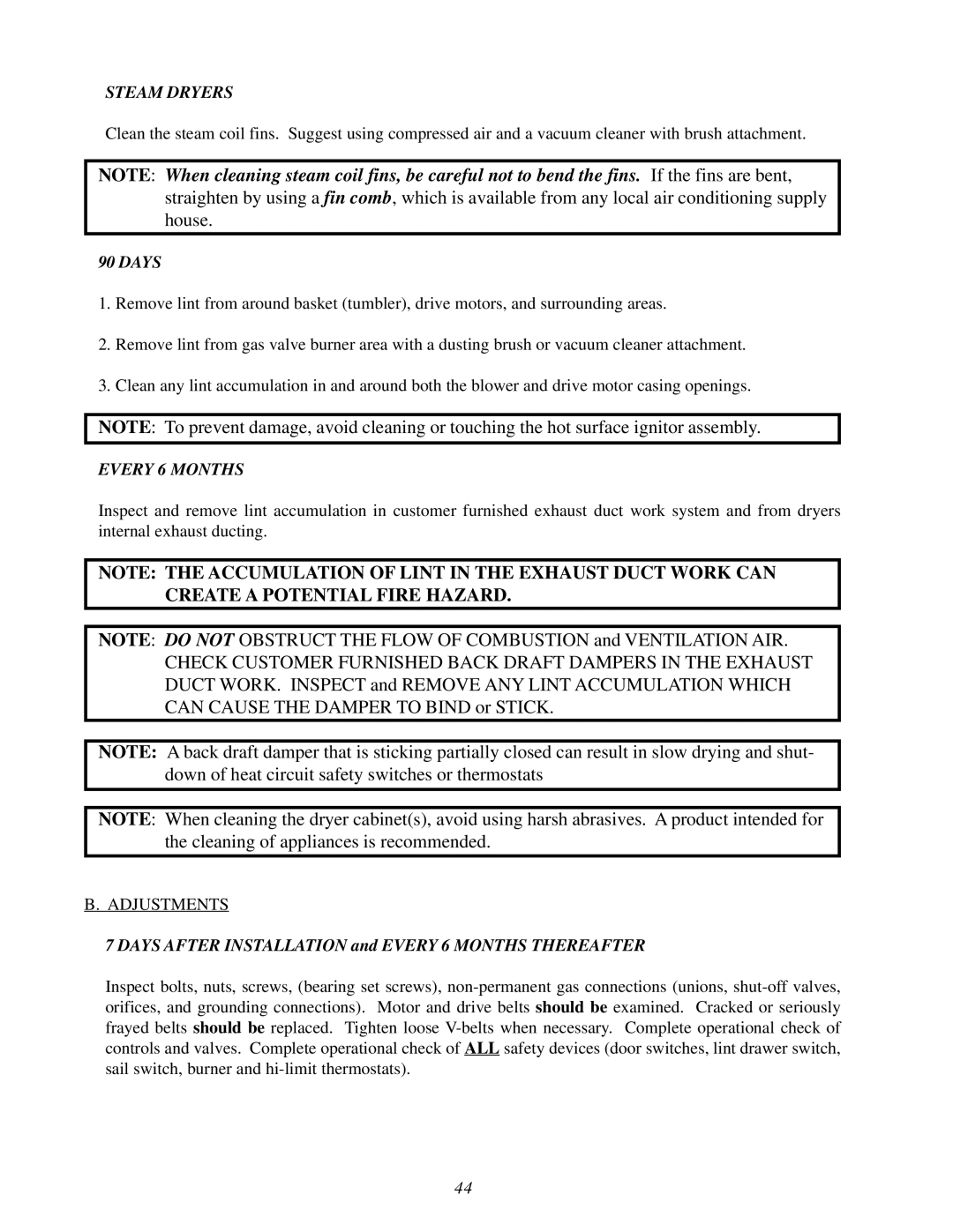 American Dryer Corp ML-78 installation manual Steam Dryers 