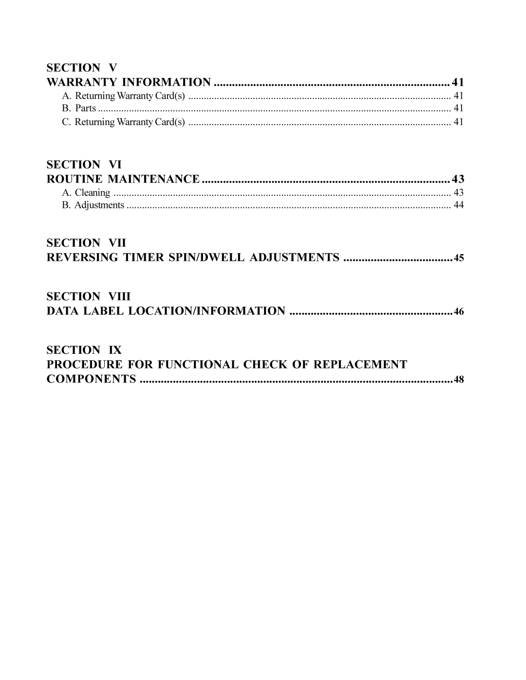 American Dryer Corp ML-78 installation manual Section Procedure for Functional Check of Replacement 