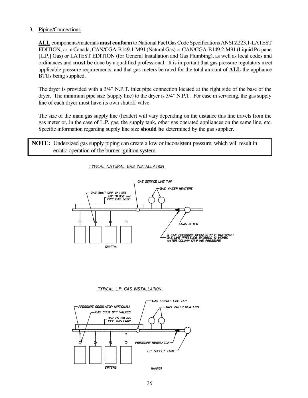 American Dryer Corp ML-78II installation manual 