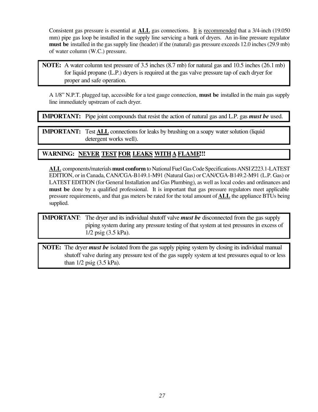 American Dryer Corp ML-78II installation manual 