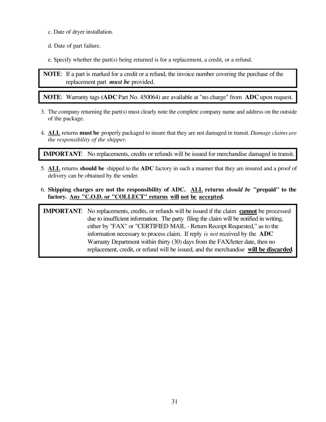 American Dryer Corp ML-79 manual 