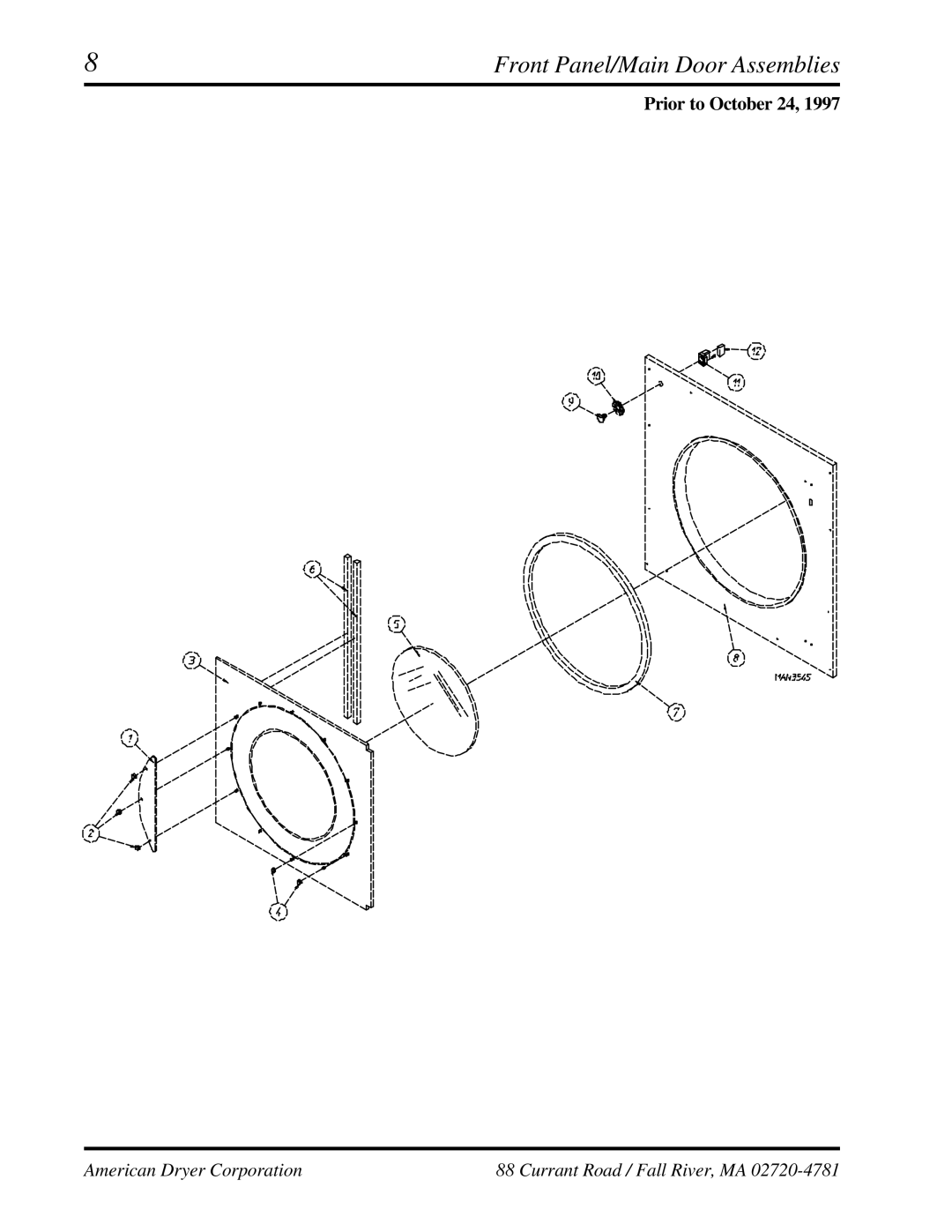 American Dryer Corp ML-95 manual Prior to October 24 