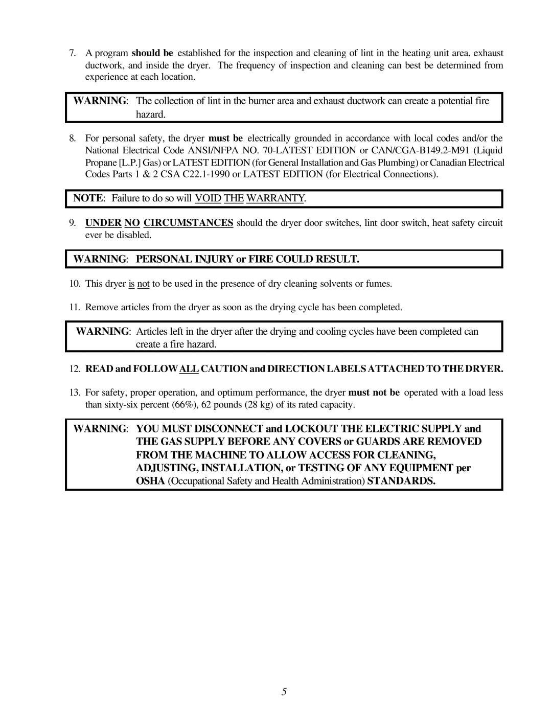 American Dryer Corp ML-96D installation manual 