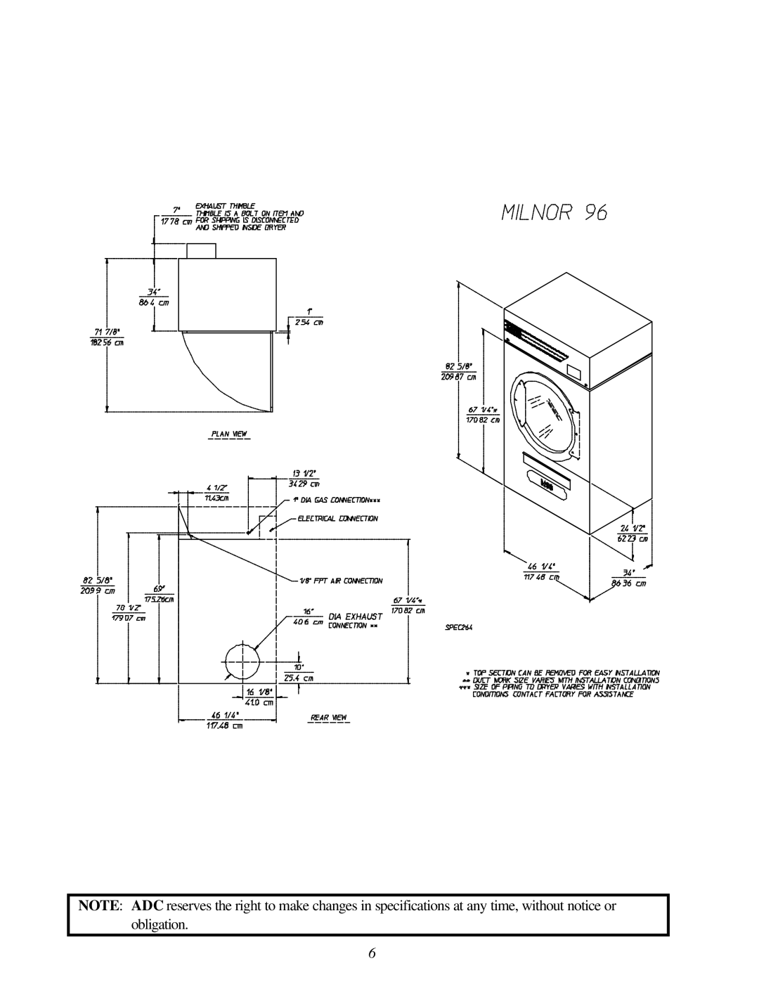 American Dryer Corp ML-96HS installation manual Obligation 