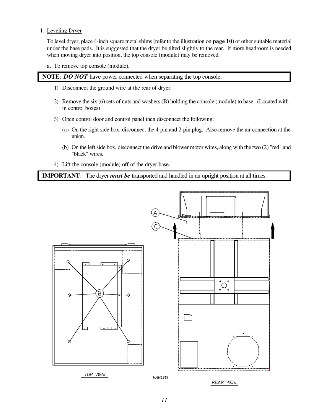 American Dryer Corp ML-96HS installation manual 