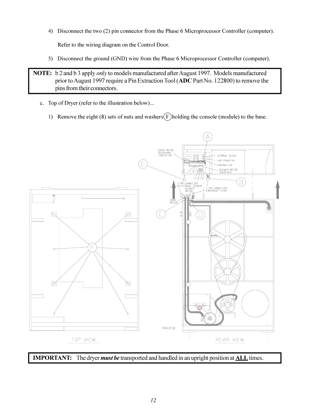 American Dryer Corp MLG-130DR (HSI) installation manual 