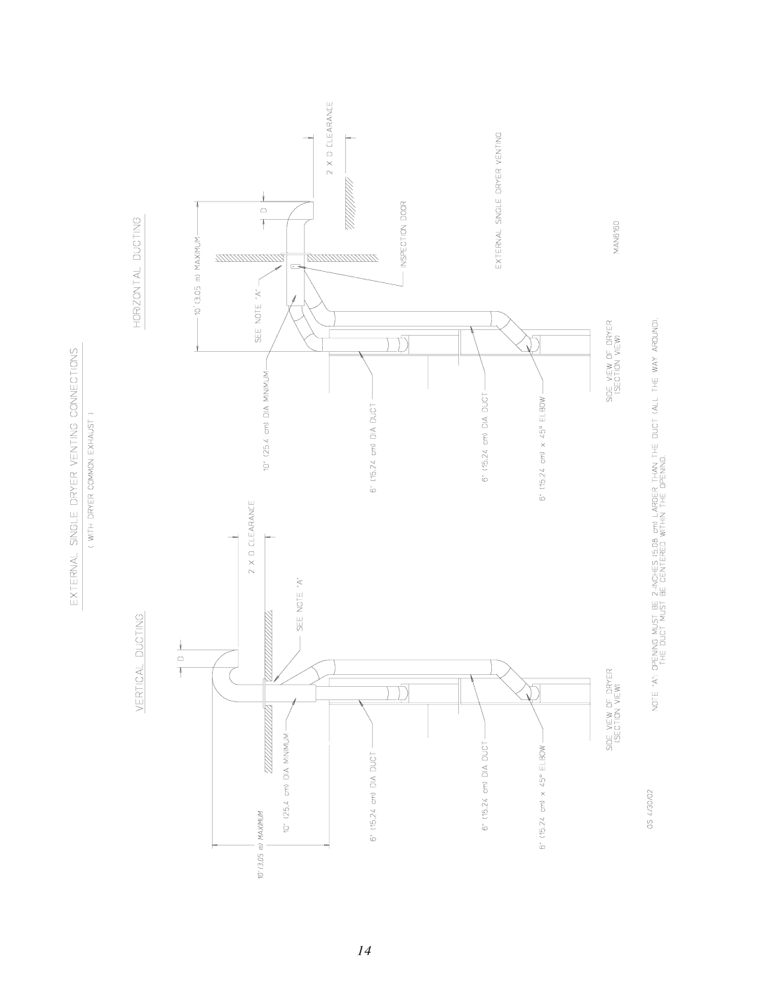 American Dryer Corp MLG31PCA installation manual 