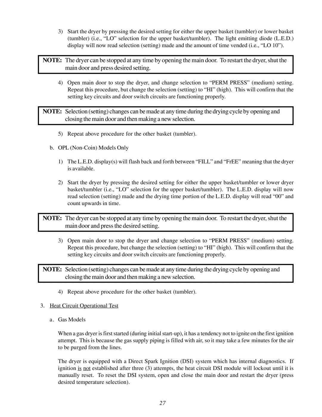 American Dryer Corp MLG31PCA installation manual 