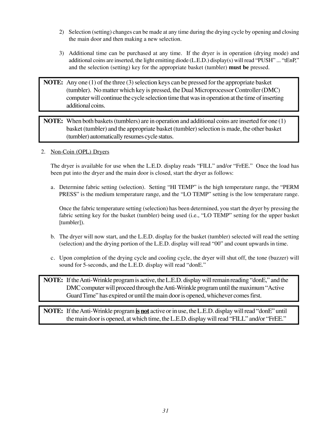 American Dryer Corp MLG31PCA installation manual 