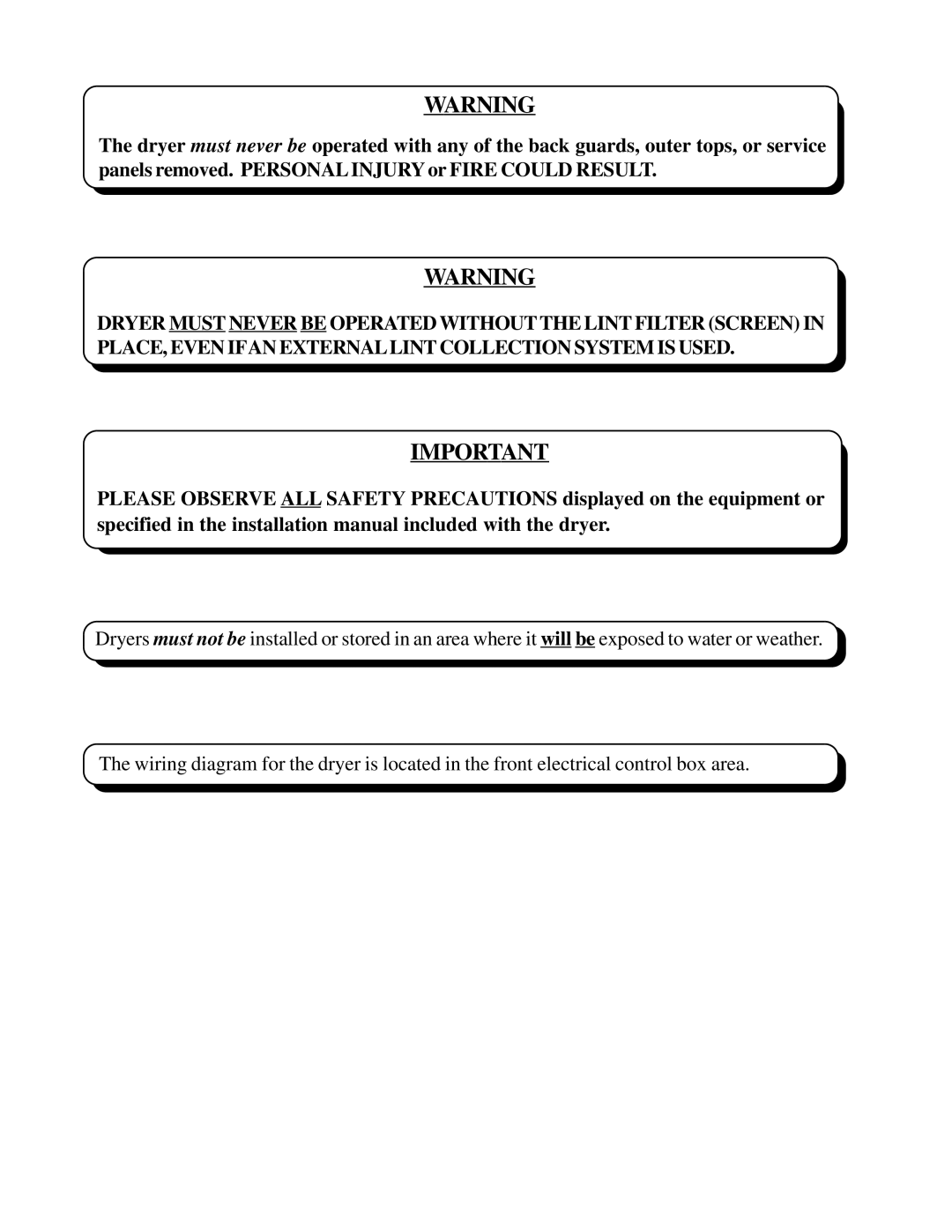 American Dryer Corp MLG31PCA installation manual 