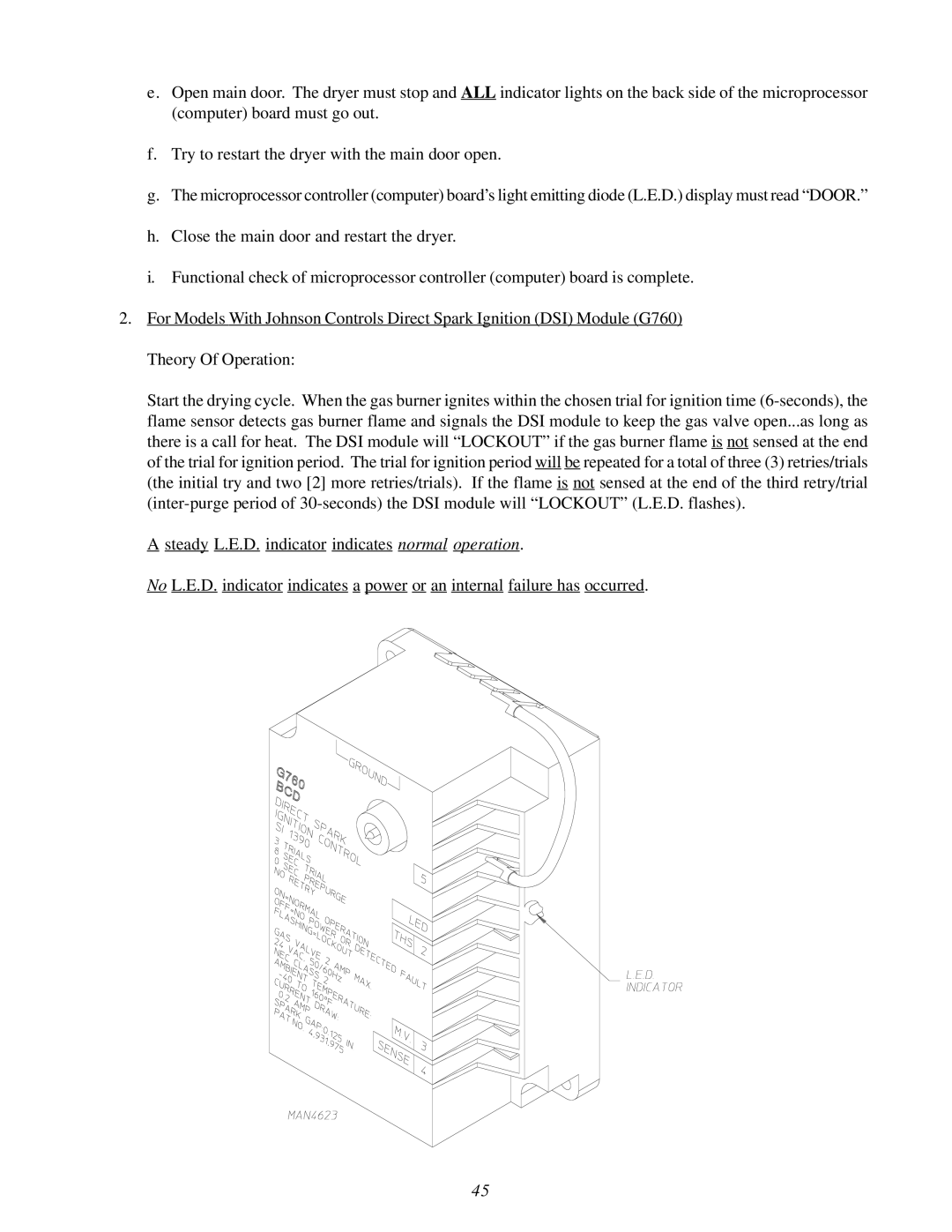 American Dryer Corp MLG31PCA installation manual 