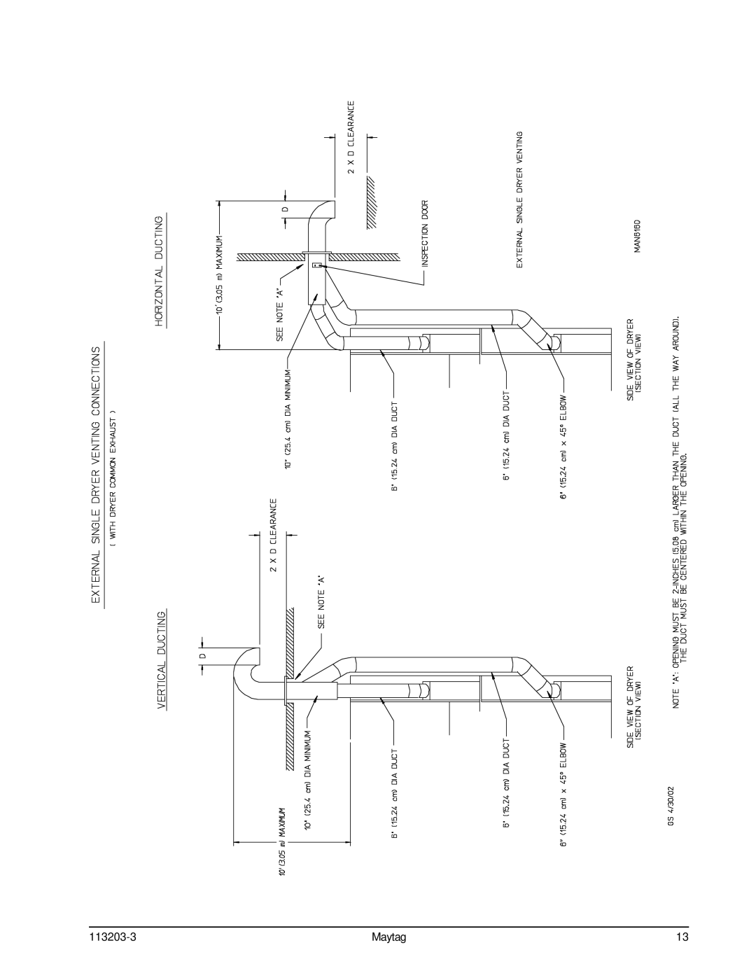 American Dryer Corp MLG31PCB installation manual Maytag 