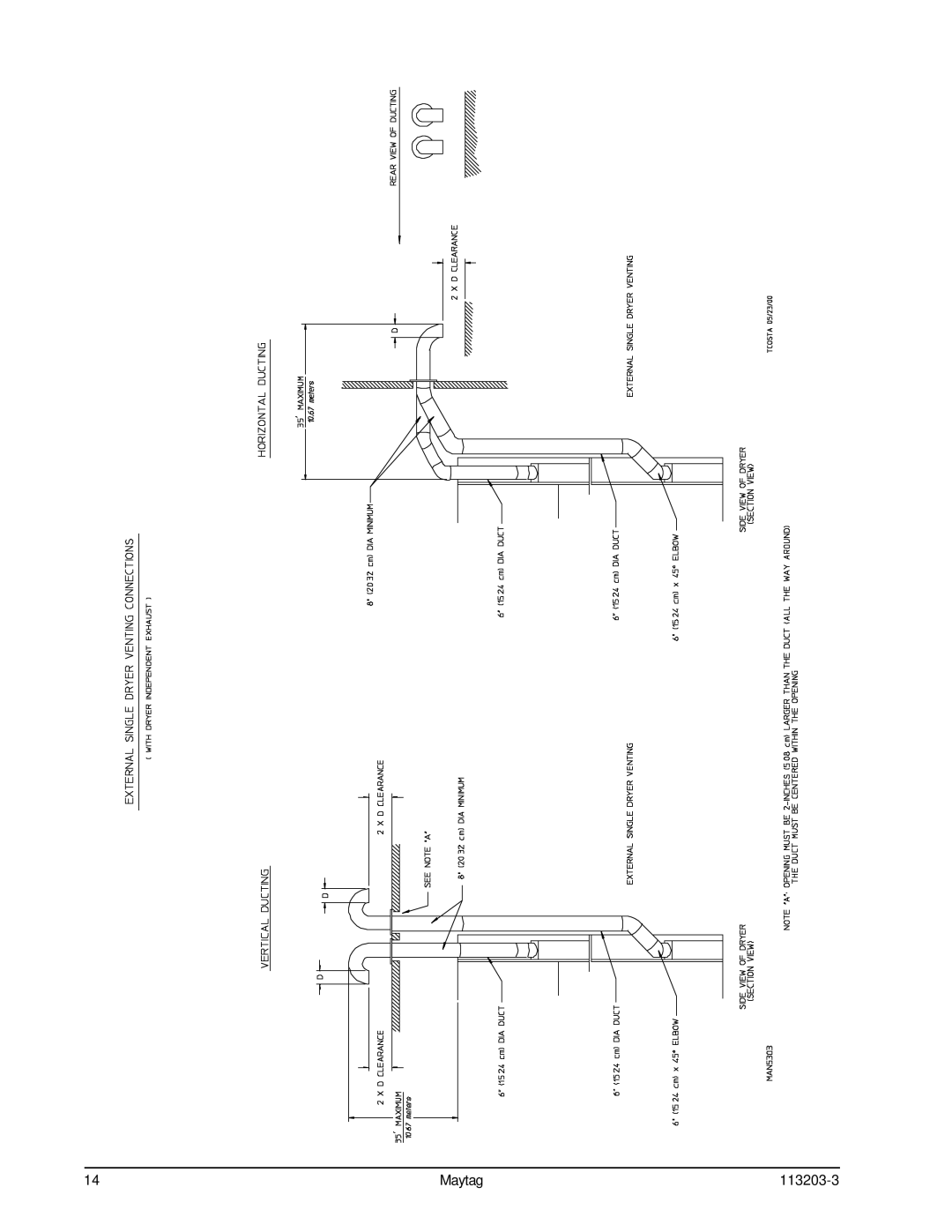 American Dryer Corp MLG31PCB installation manual Maytag 113203-3 