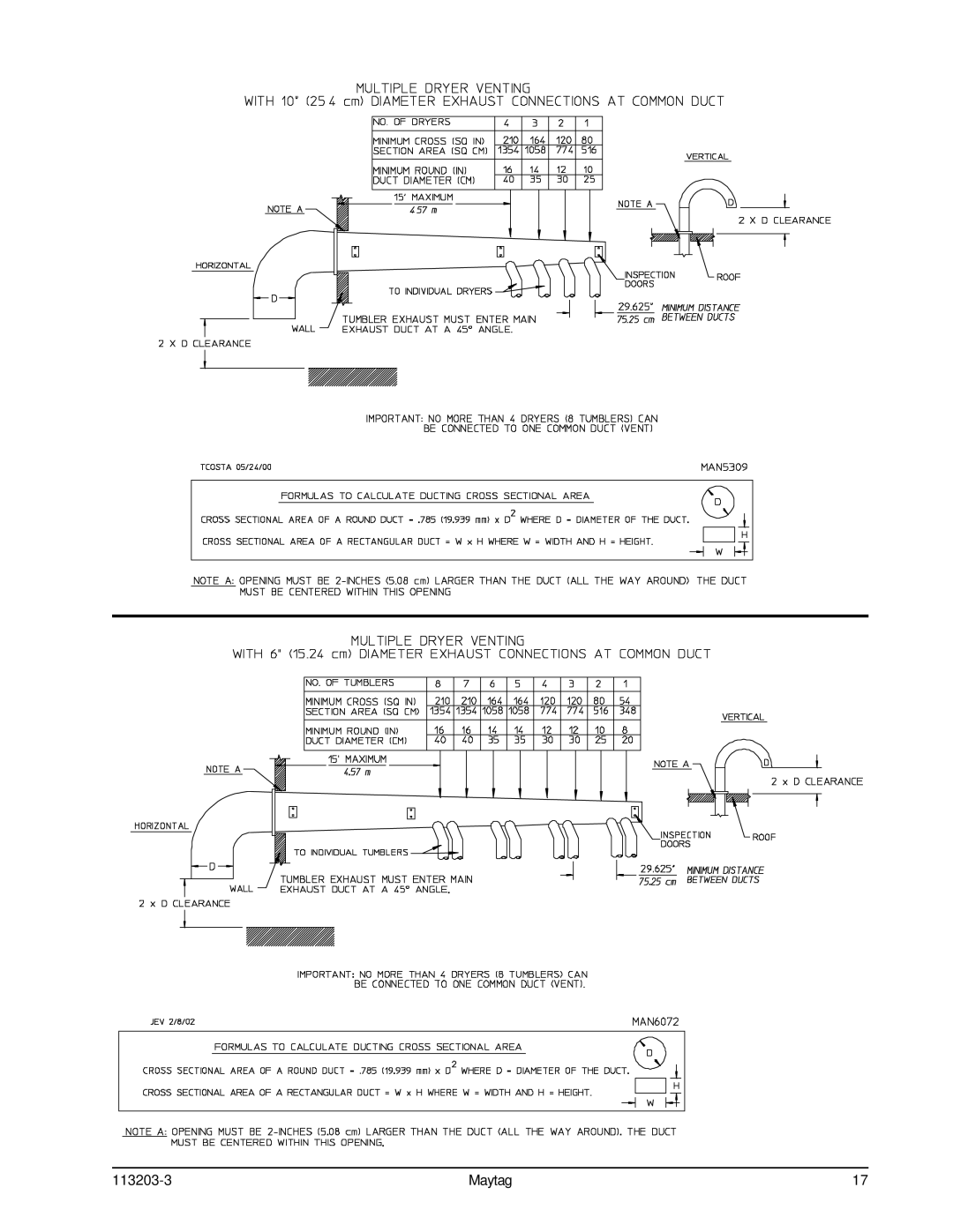 American Dryer Corp MLG31PCB installation manual Maytag 