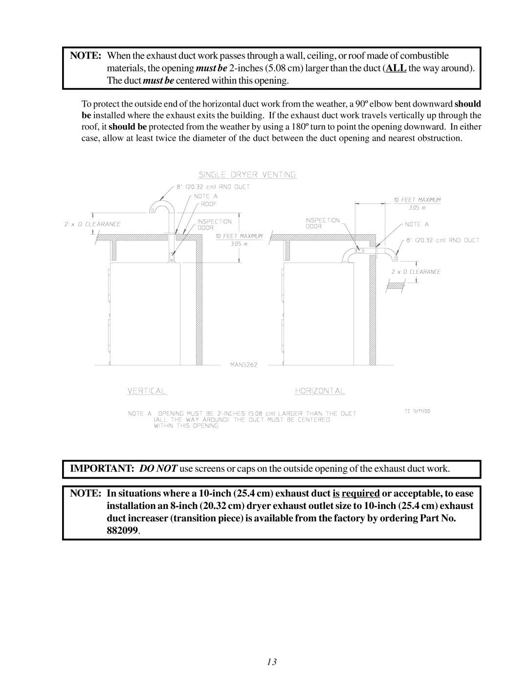 American Dryer Corp MLG32PD3 installation manual 882099 