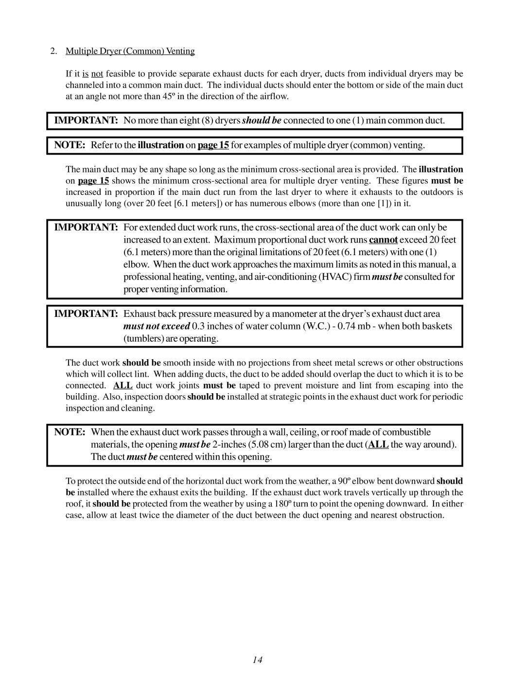 American Dryer Corp MLG32PD3 installation manual 