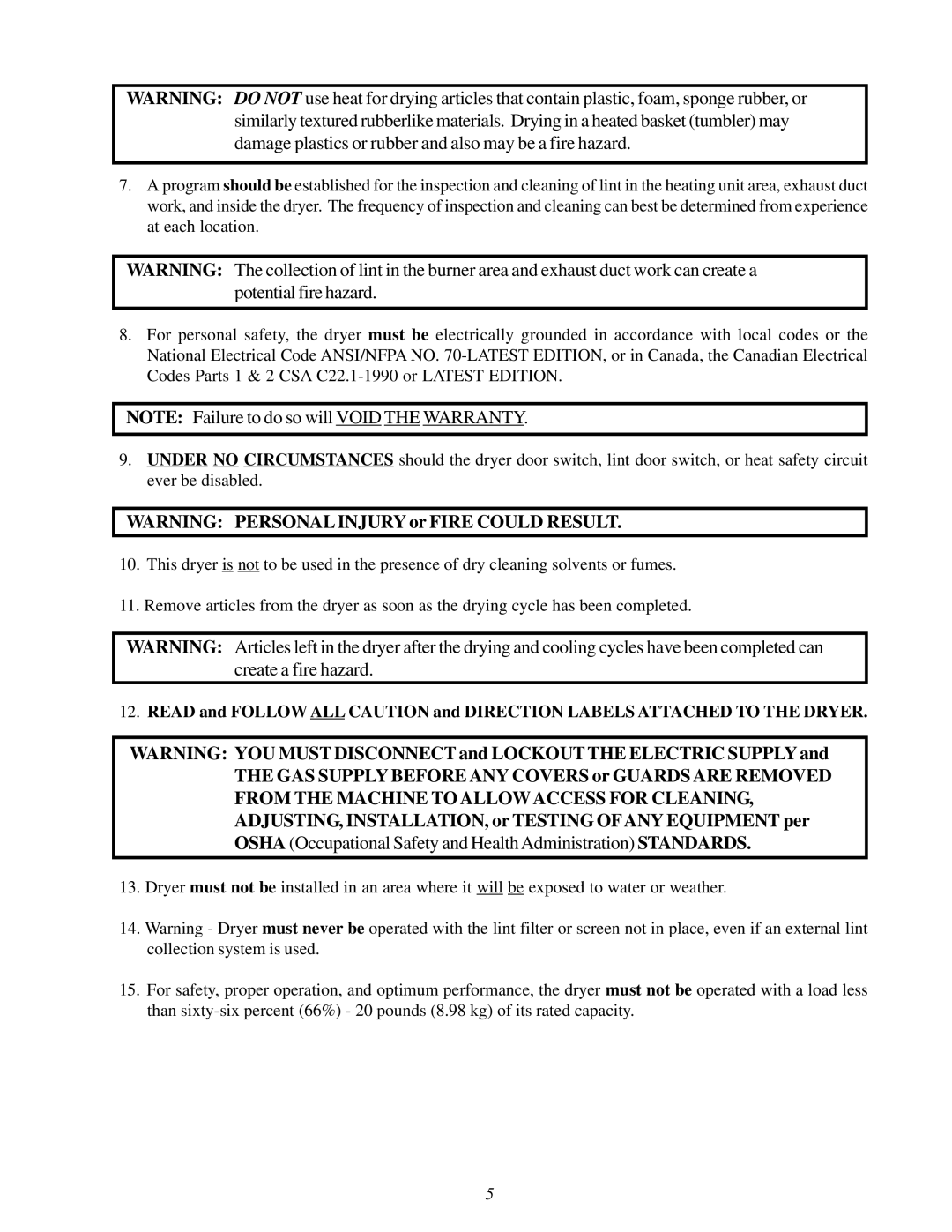 American Dryer Corp MLG32PD3 installation manual 