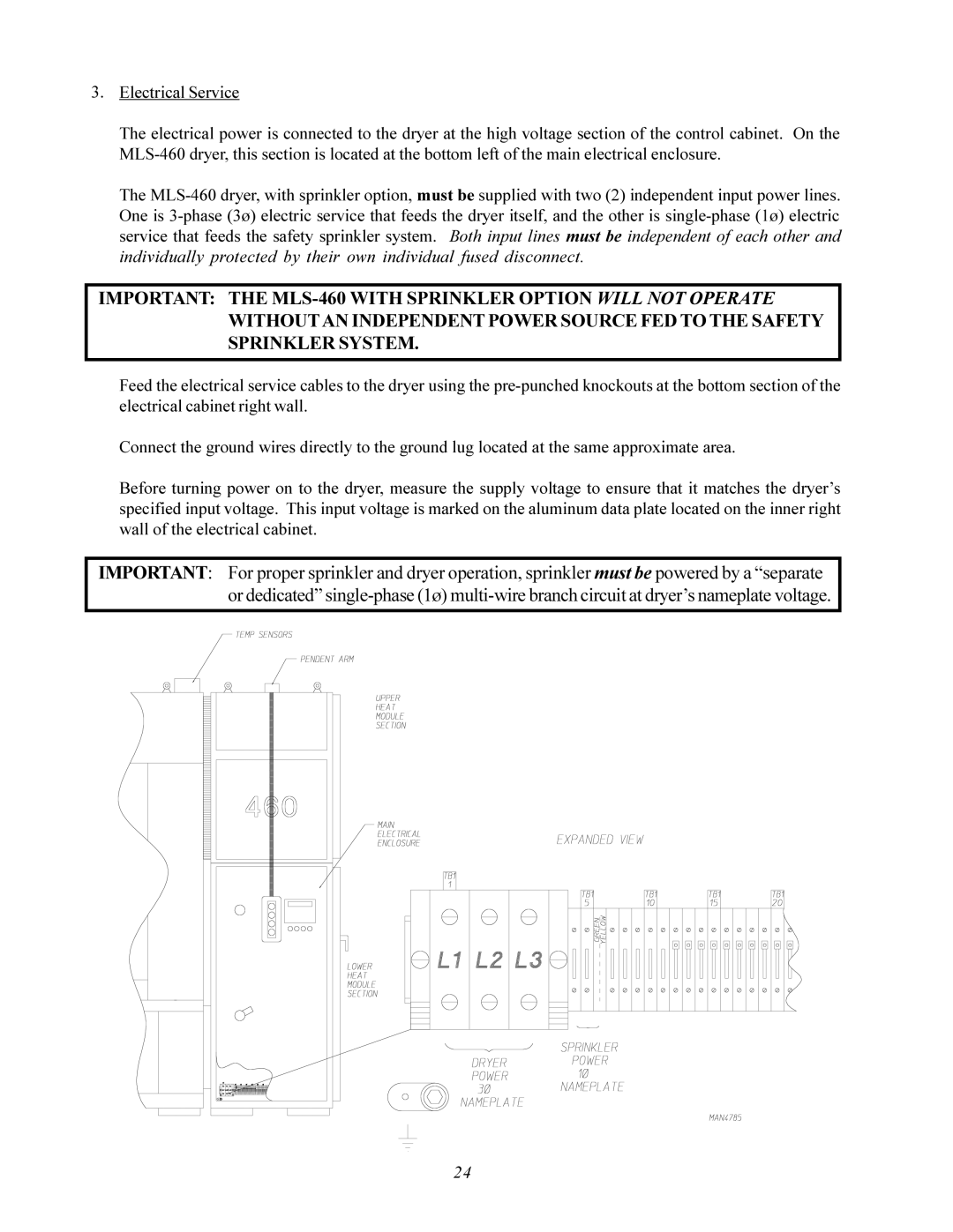 American Dryer Corp MLS-460 manual 