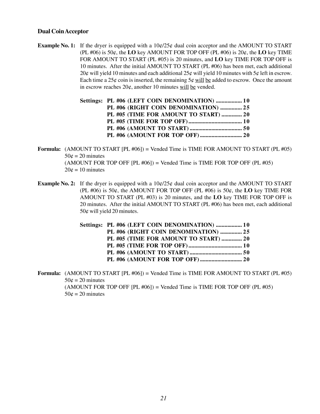 American Dryer Corp None user manual Dual CoinAcceptor 