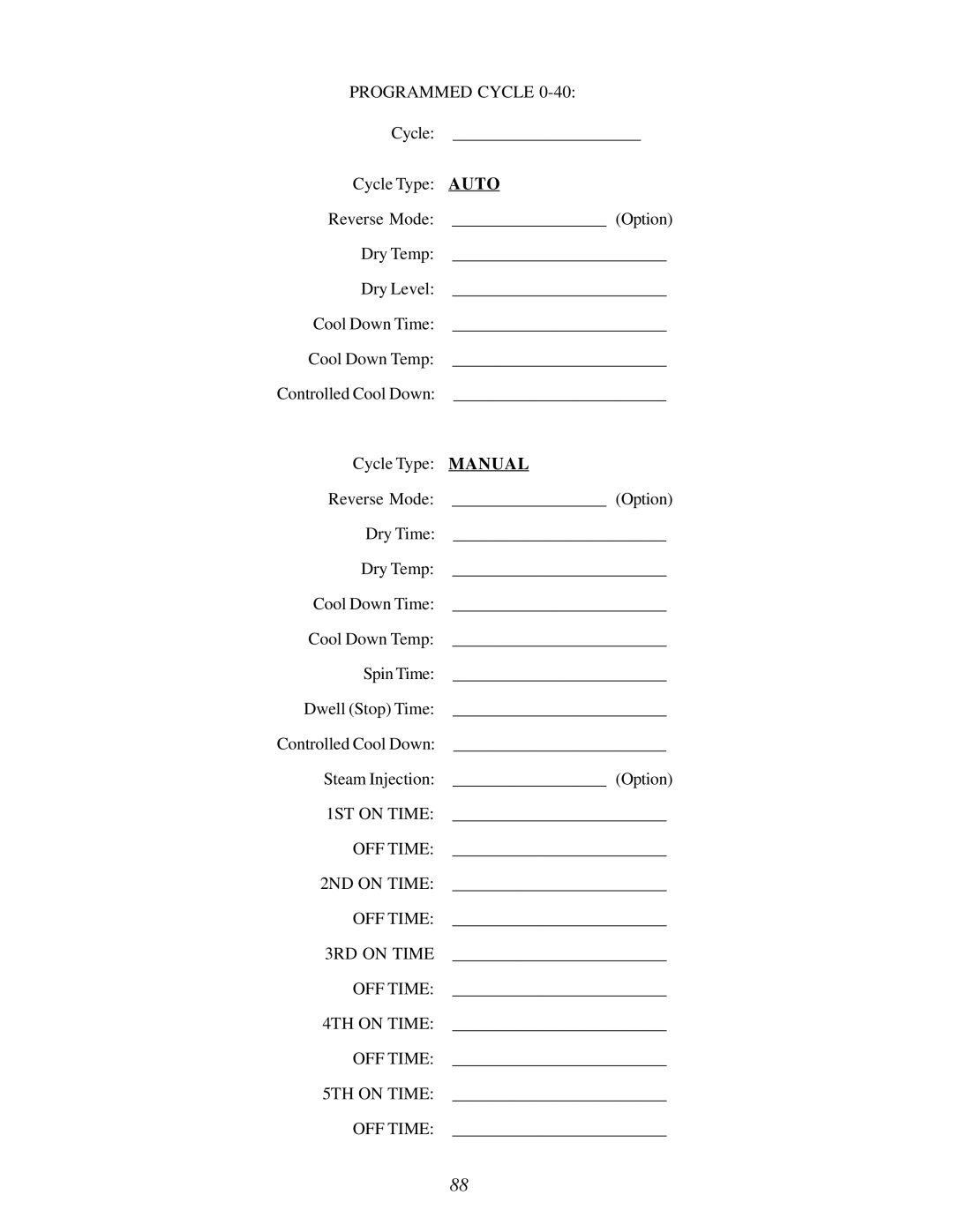 American Dryer Corp Phase 7.2.2 user manual Programmed Cycle 