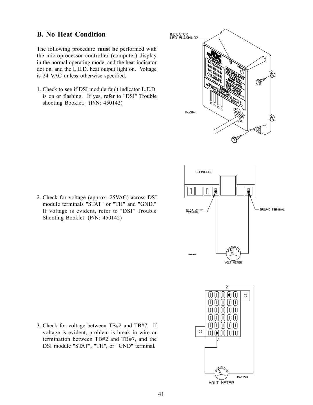 American Dryer Corp WDA-385 service manual No Heat Condition 