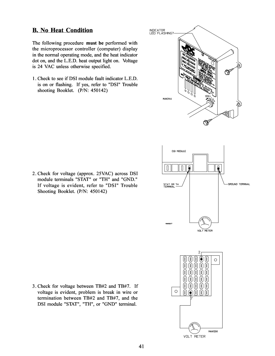 American Dryer Corp WDA-385 service manual B. No Heat Condition 