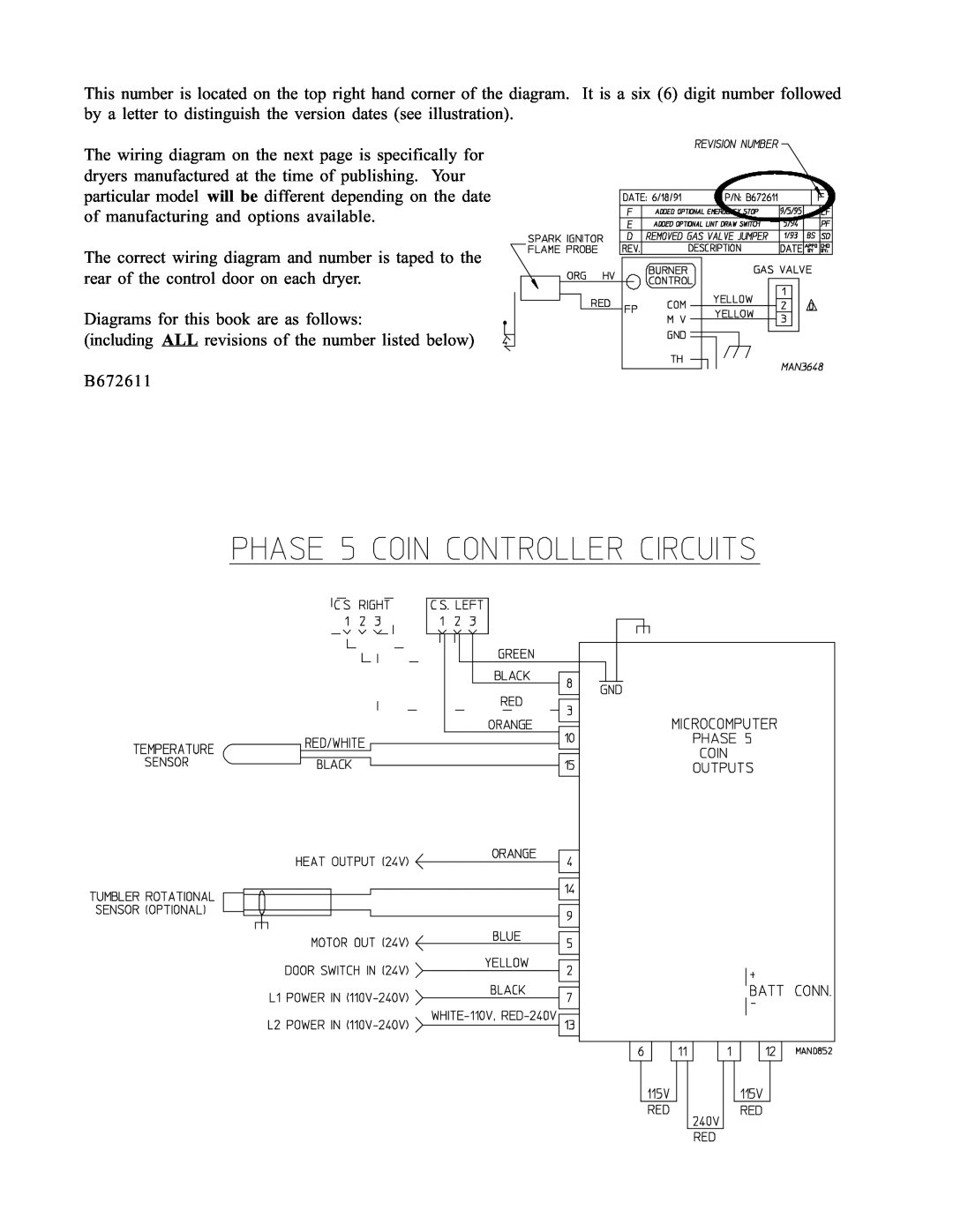 American Dryer Corp WDA-385 service manual Diagrams for this book are as follows 