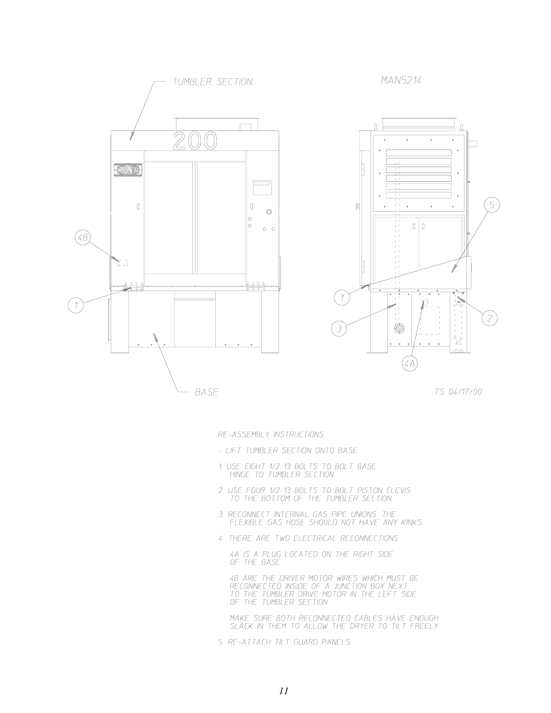 American Dryer ML-200 manual 