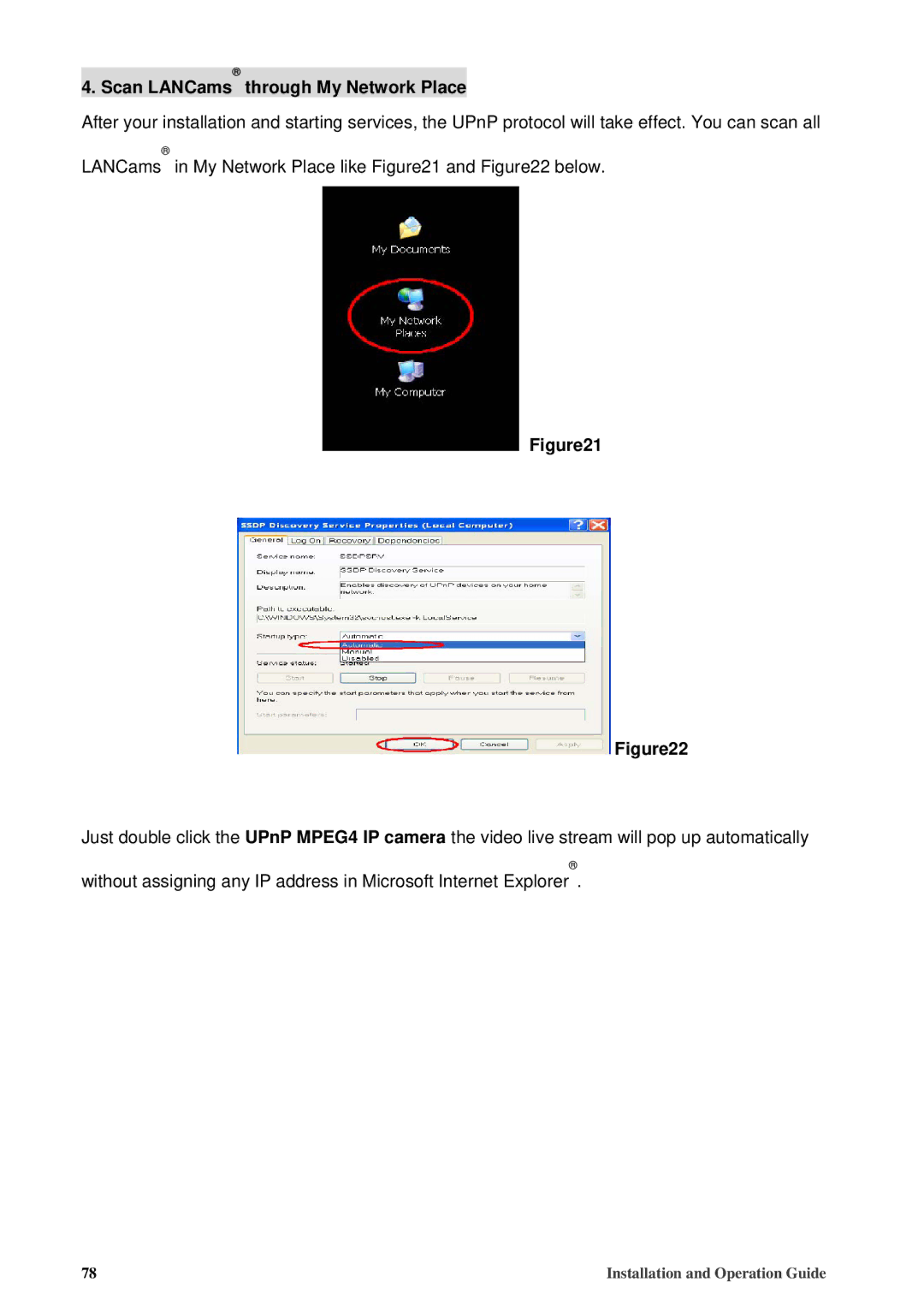 American Dynamics 8200-2646-02 B0 manual Scan LANCams through My Network Place 