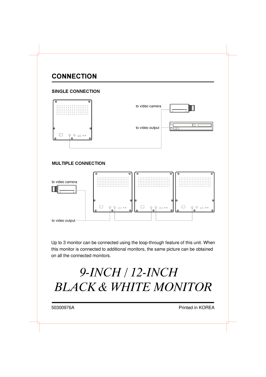 American Dynamics AD910A, AD912A instruction manual Single Connection, Multiple Connection 