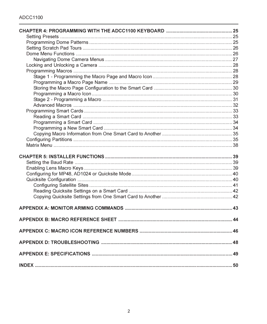 American Dynamics manual Programming with the ADCC1100 Keyboard 