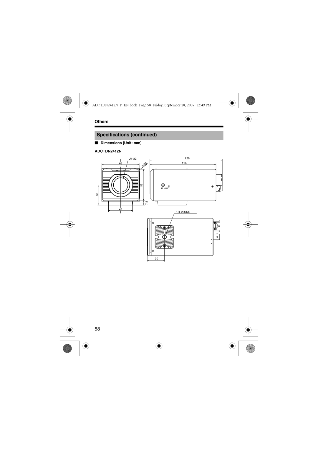 American Dynamics ADCTDN0230P, ADCTDN2412P manual  Dimensions Unit mm, ADCTDN2412N 