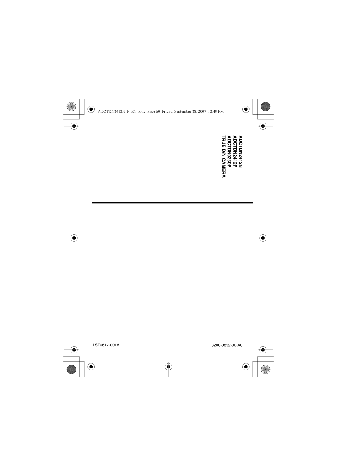 American Dynamics ADCTDN2412N, ADCTDN0230P, ADCTDN2412P manual True D/N Camera 