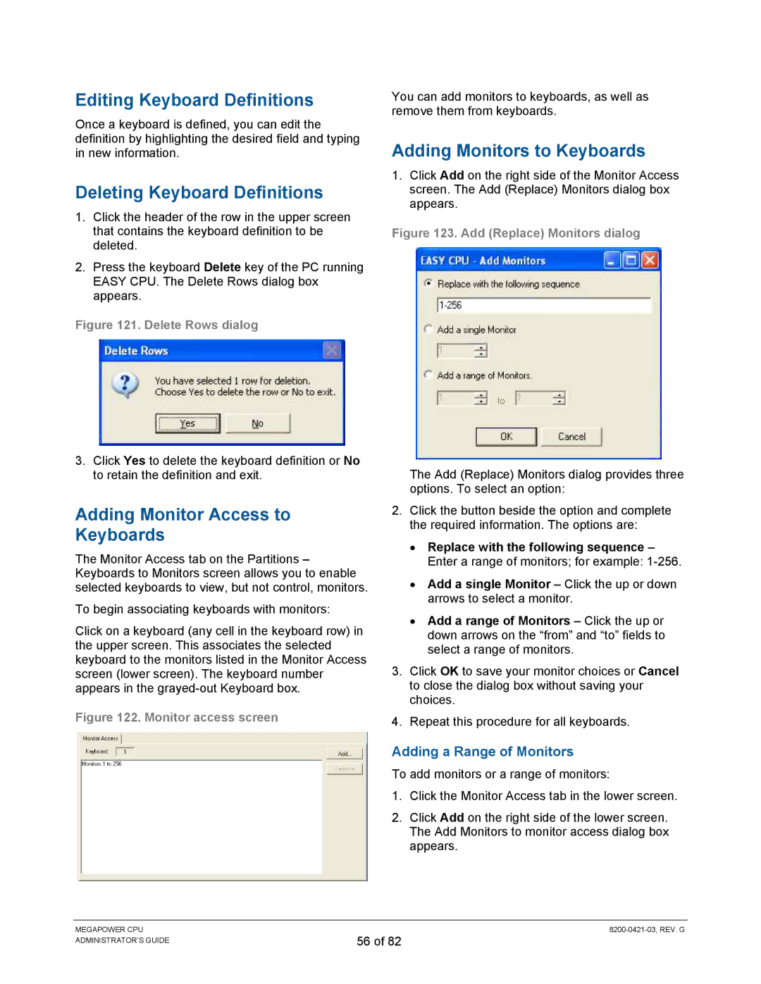 American Dynamics ADMPCPU manual Adding Monitor Access to Keyboards, Adding Monitors to Keyboards 