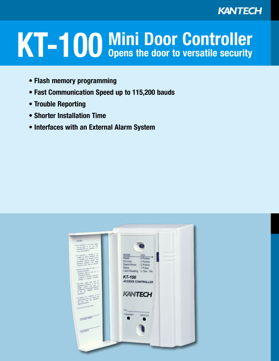 American Dynamics manual KT-100Mini Door Controller 