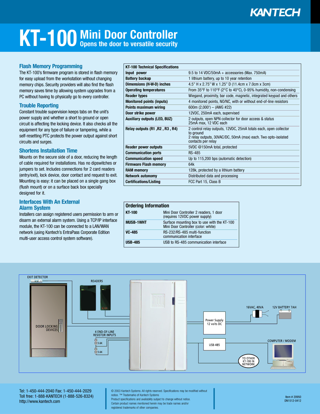 American Dynamics KT-100 manual Flash Memory Programming, Trouble Reporting, Shortens Installation Time 