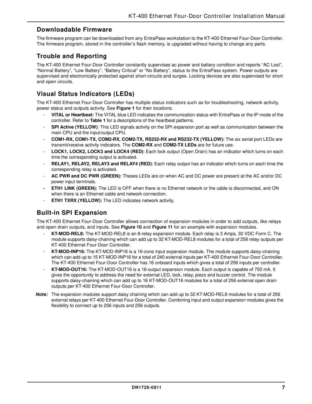 American Dynamics KT-400 installation manual Trouble and Reporting 