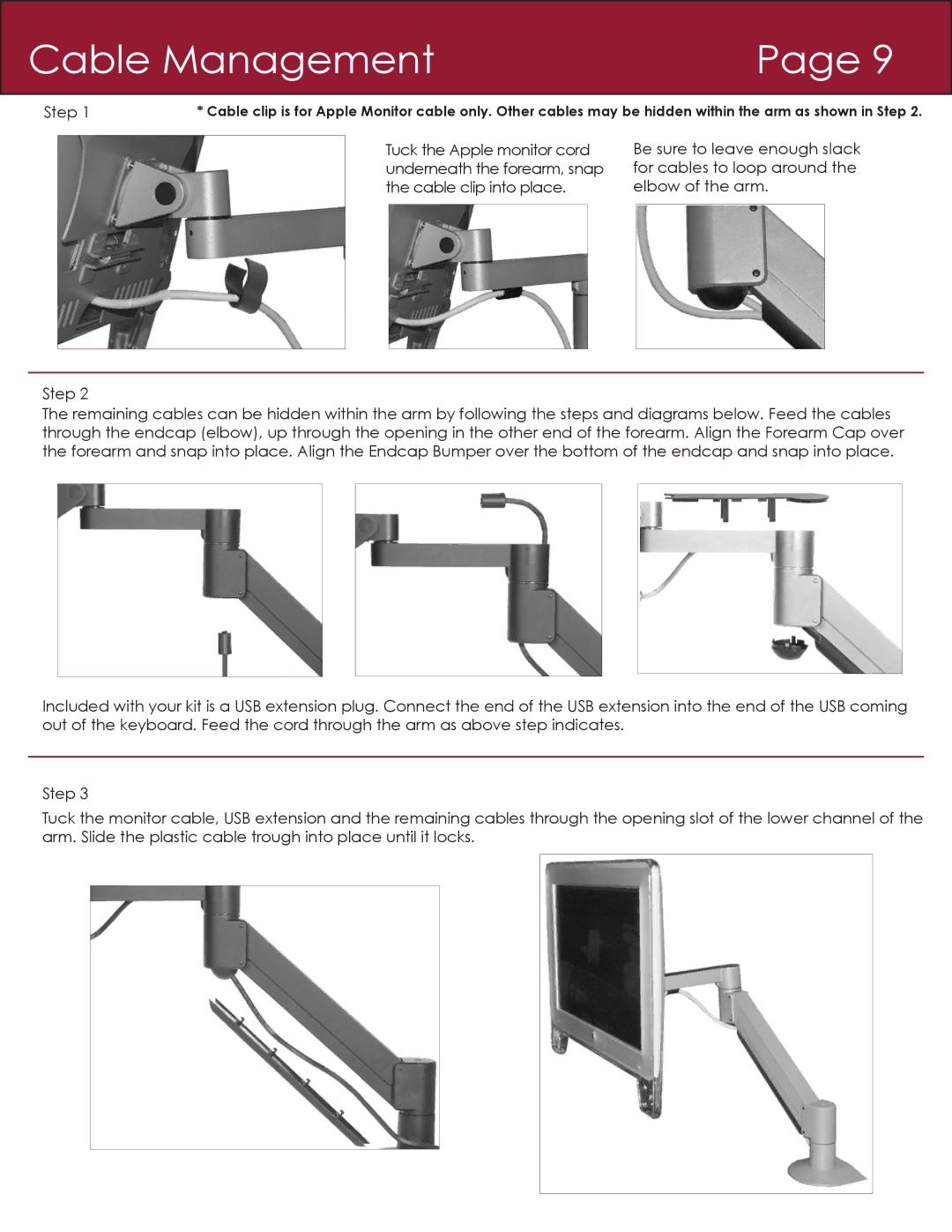 American Innovative 7045, 7000, 7506, 3545, 3500 installation instructions Cable Management, Step 