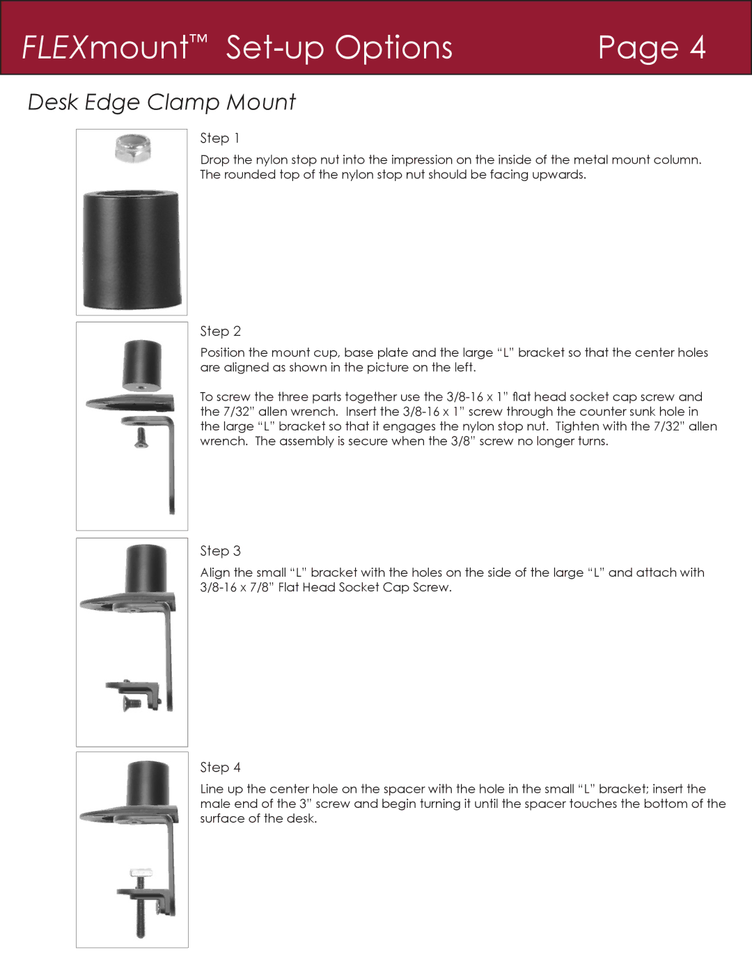 American Innovative 7045, 7000, 7506, 3545, 3500 installation instructions FLEXmount Set-up Options 