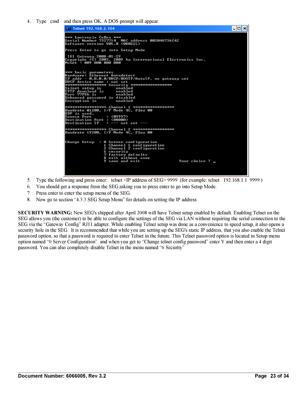 American International Electric SEG-M, SEG-1 installation manual Document Number 6066005, Rev 