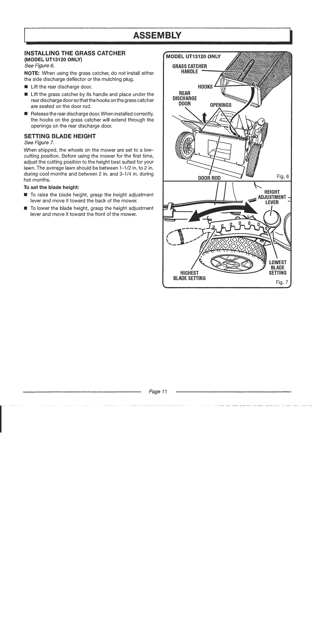 American Lawn Mower Co UT13118, UT13120 manual 