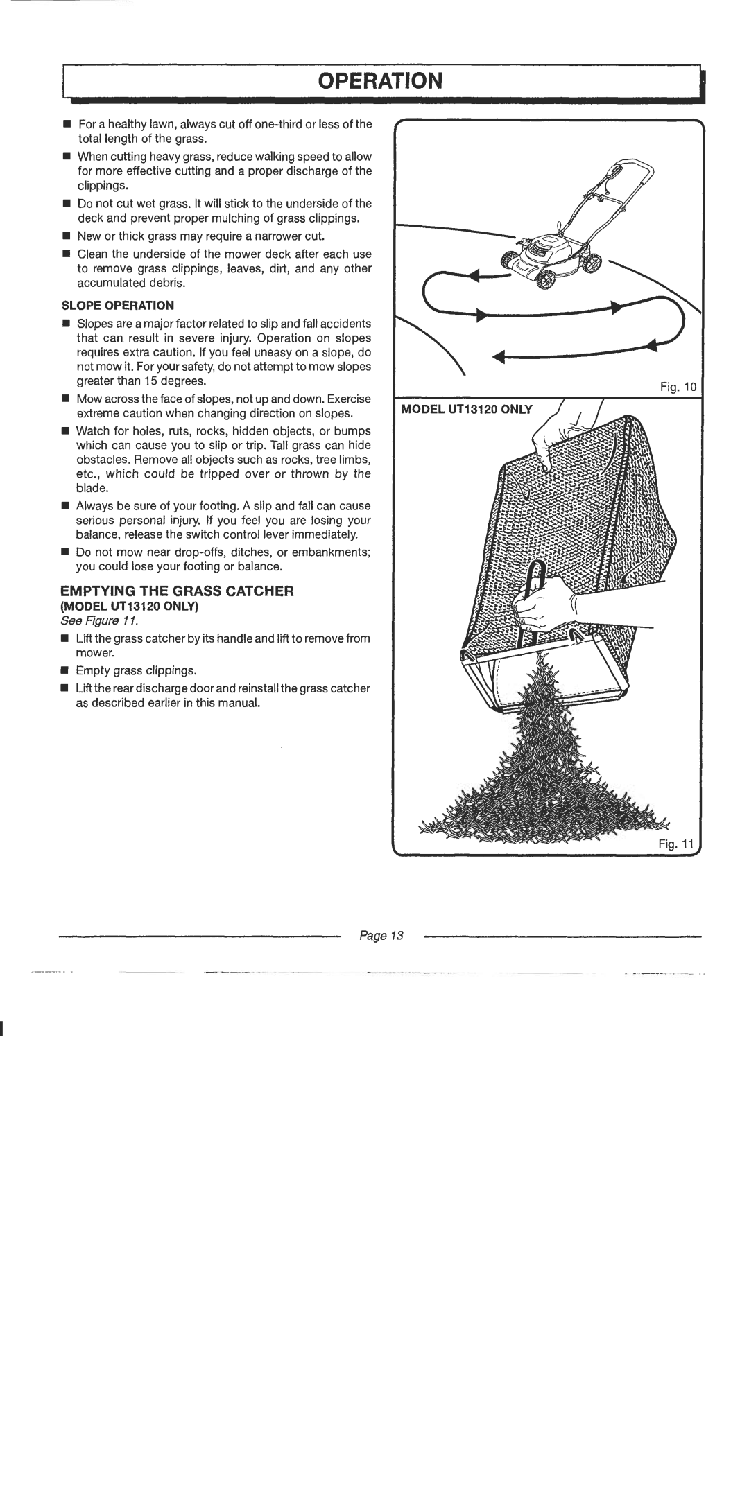 American Lawn Mower Co UT13118, UT13120 manual 